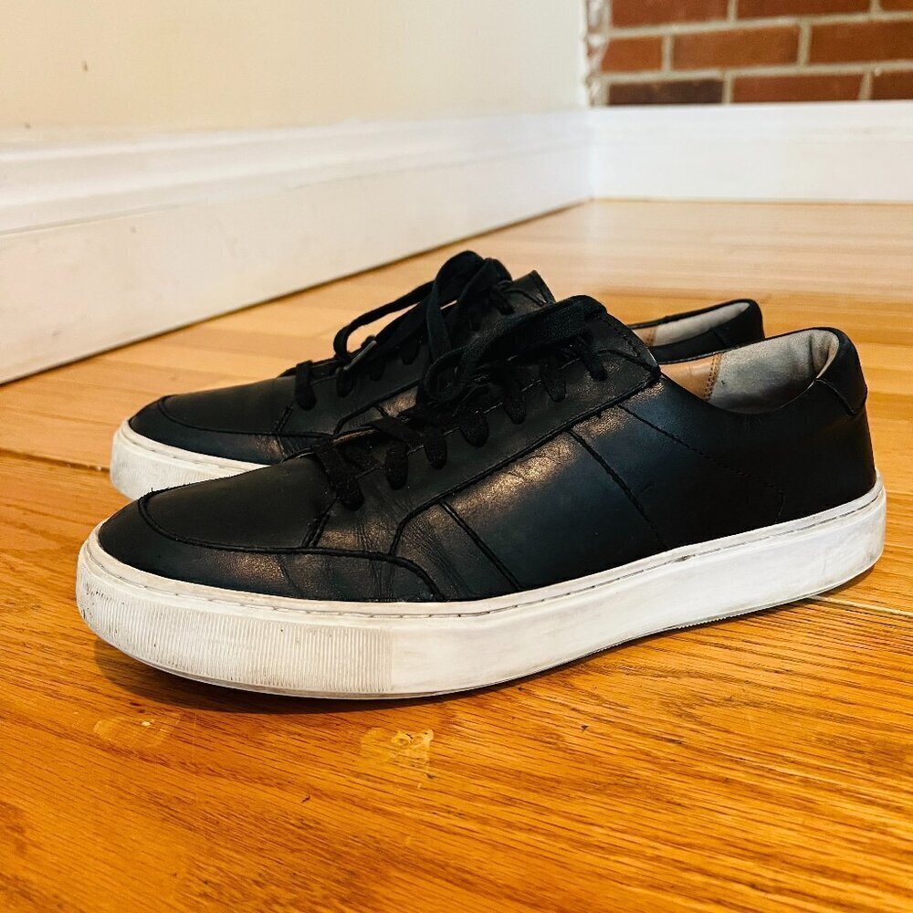 Vince Leonard Leather Platform Sneakers Size 9.5